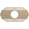 Ekena Millwork Chrysler Wood Fretwork Pierced Ceiling Medallion, Hickory, 20"W x 10"H x 5 1/4"ID x 3/8"T CMWP20X10X0375CSHI - alternate 1